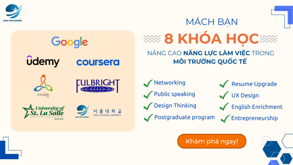 Nâng cao năng lực nghề nghiệp với 8 Khóa học chuẩn quốc tế này